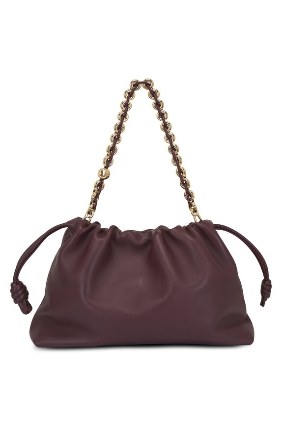 Loewe Large Flamenco Burgundy Chain Shoulder Bag - view 11