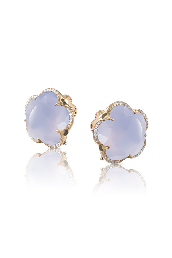 Pasquale Bruni Bon Ton Diamond & Blue Chalcedony Earrings
