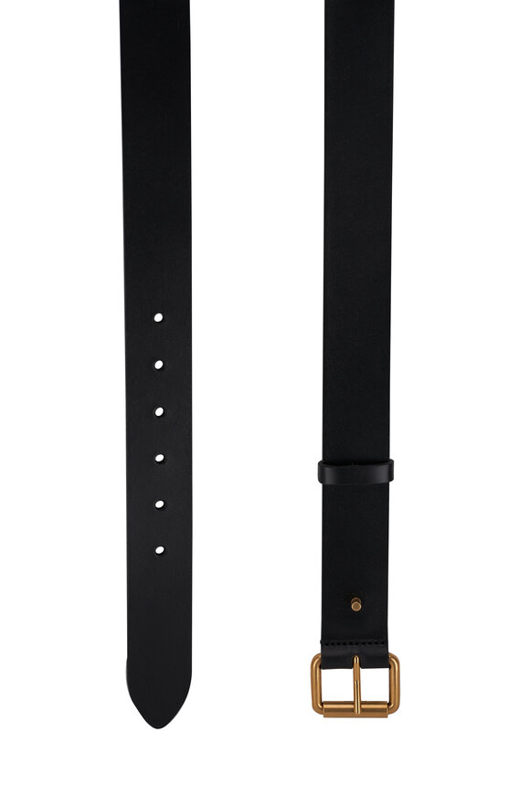 Saint Laurent - Black Leather Belt