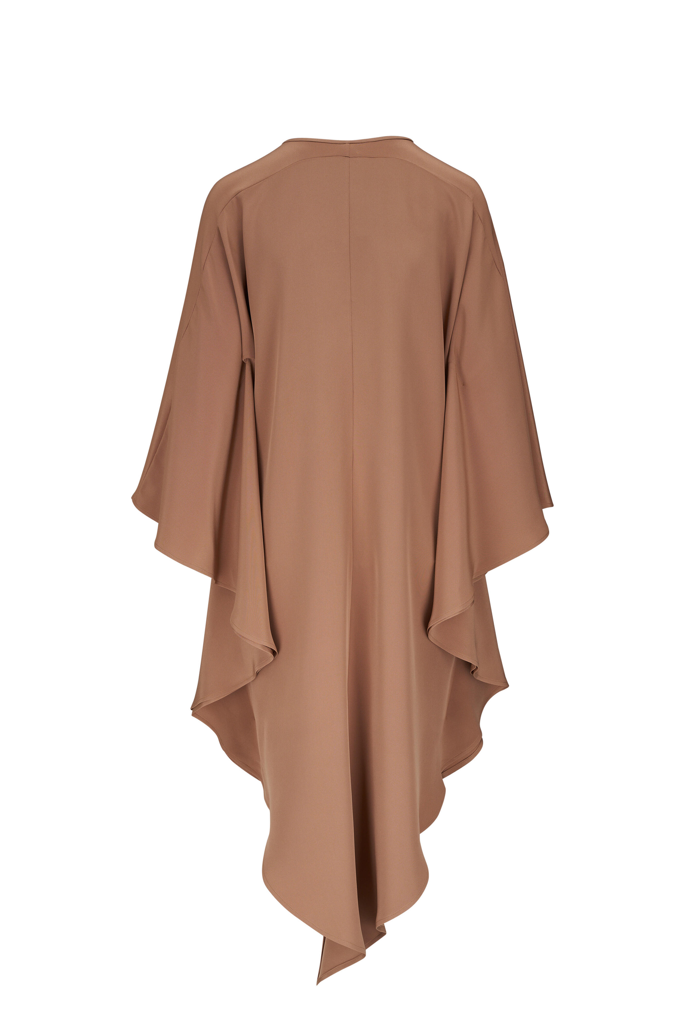 Zero + Maria Cornejo - Triangle Brown Silk Crepe Caftan