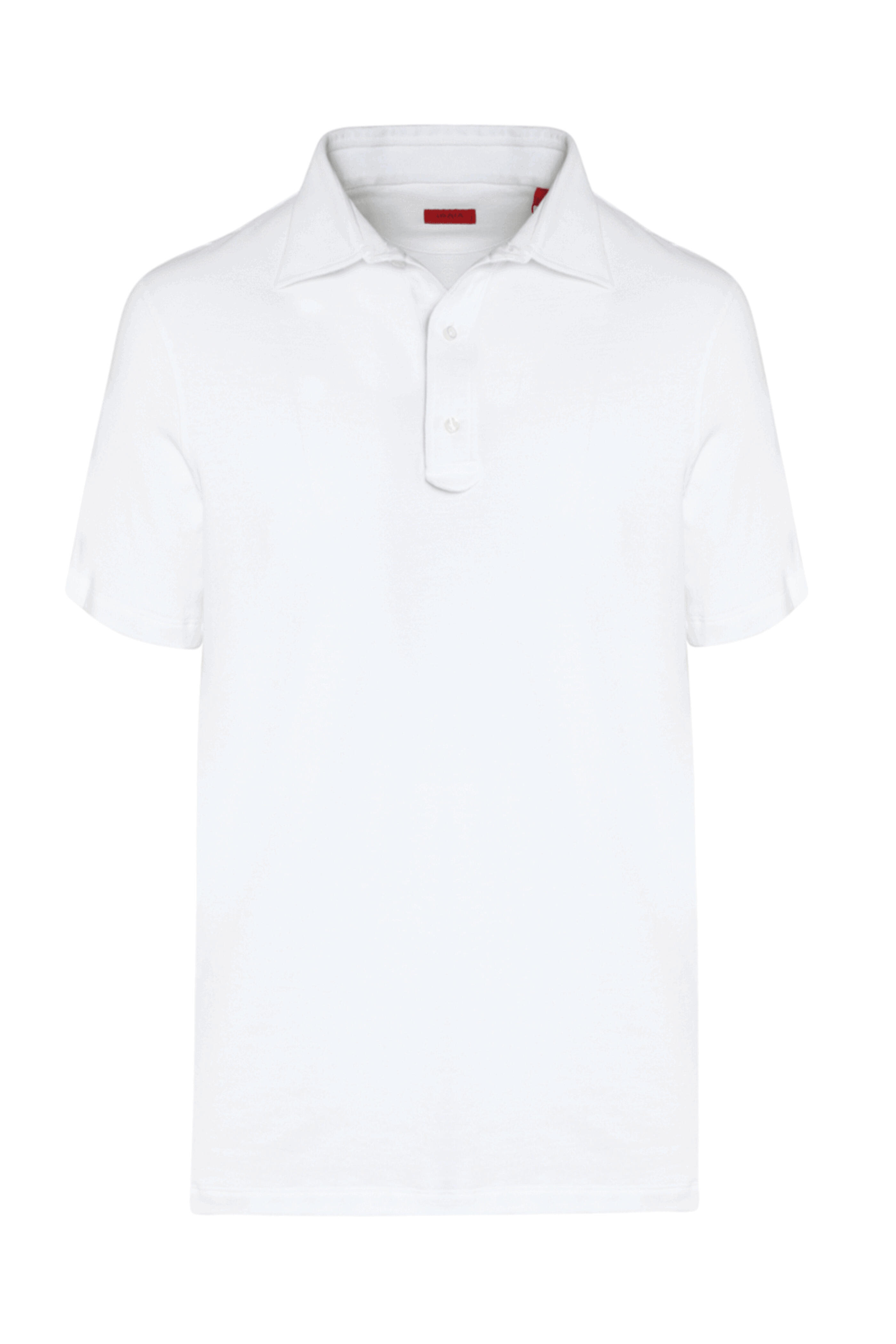 Isaia - White Cotton Short Sleeve Polo