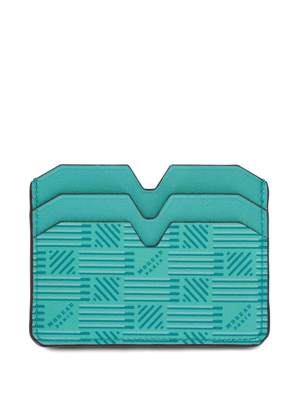 Moreau Paris - Turquoise Leather Logo Card Case