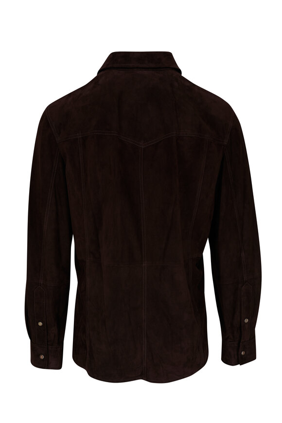 Brunello Cucinelli - Dark Brown Suede Shacket