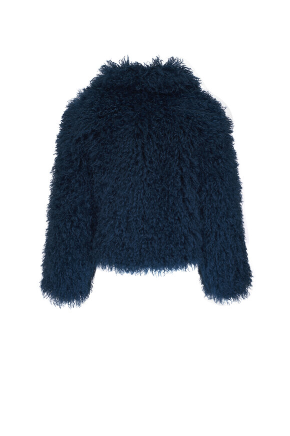 Viktoria Stass - Navy Blue Vegan Fur Jacket