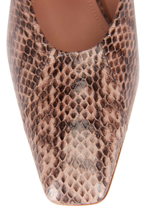 Malone Souliers Rowe Taupe Embossed Leather Mule, 90mm - view 4