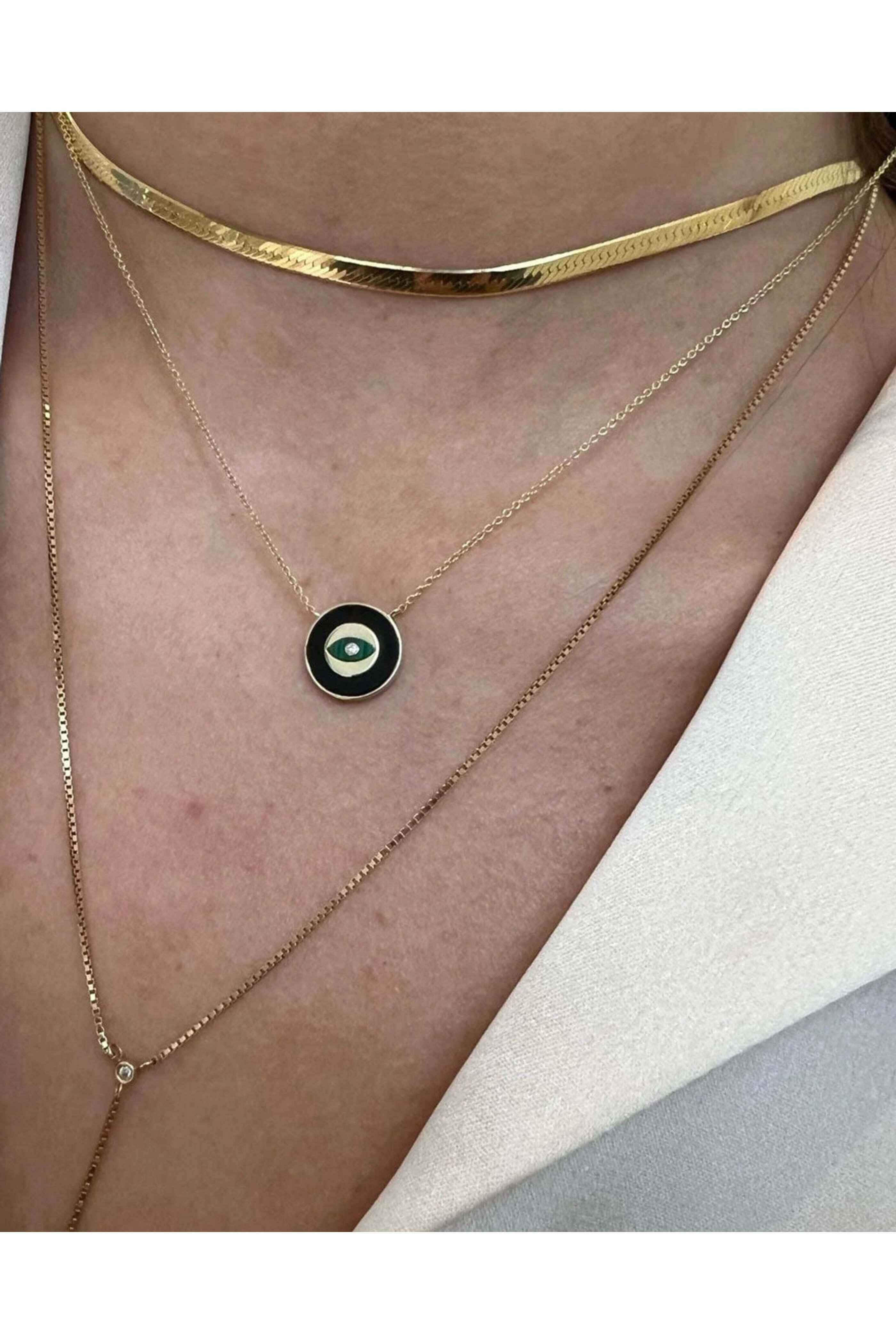 Jennifer Zeuner Jewelry - 14k Yellow Gold Plated Silver Yani Mini Necklace