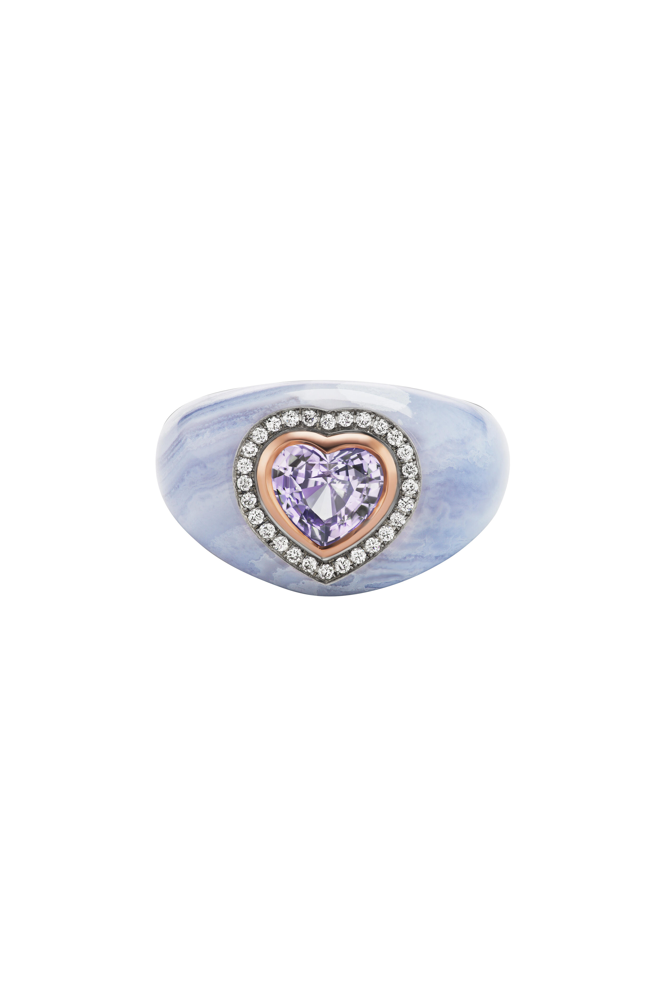 Emily P. Wheeler - Chubby Diamond Sapphire & Agate Ring