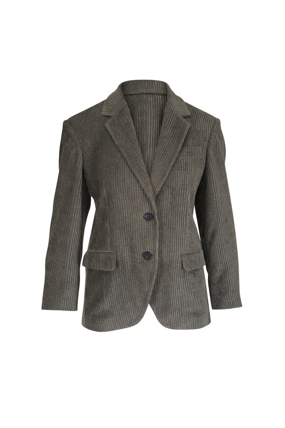 Brunello Cucinelli Military Corduroy Two Button Jacket