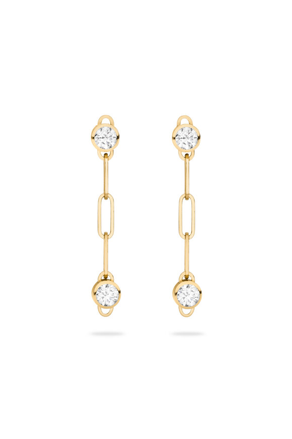 Nouvel Heritage Duo Diamond Chain Earrings