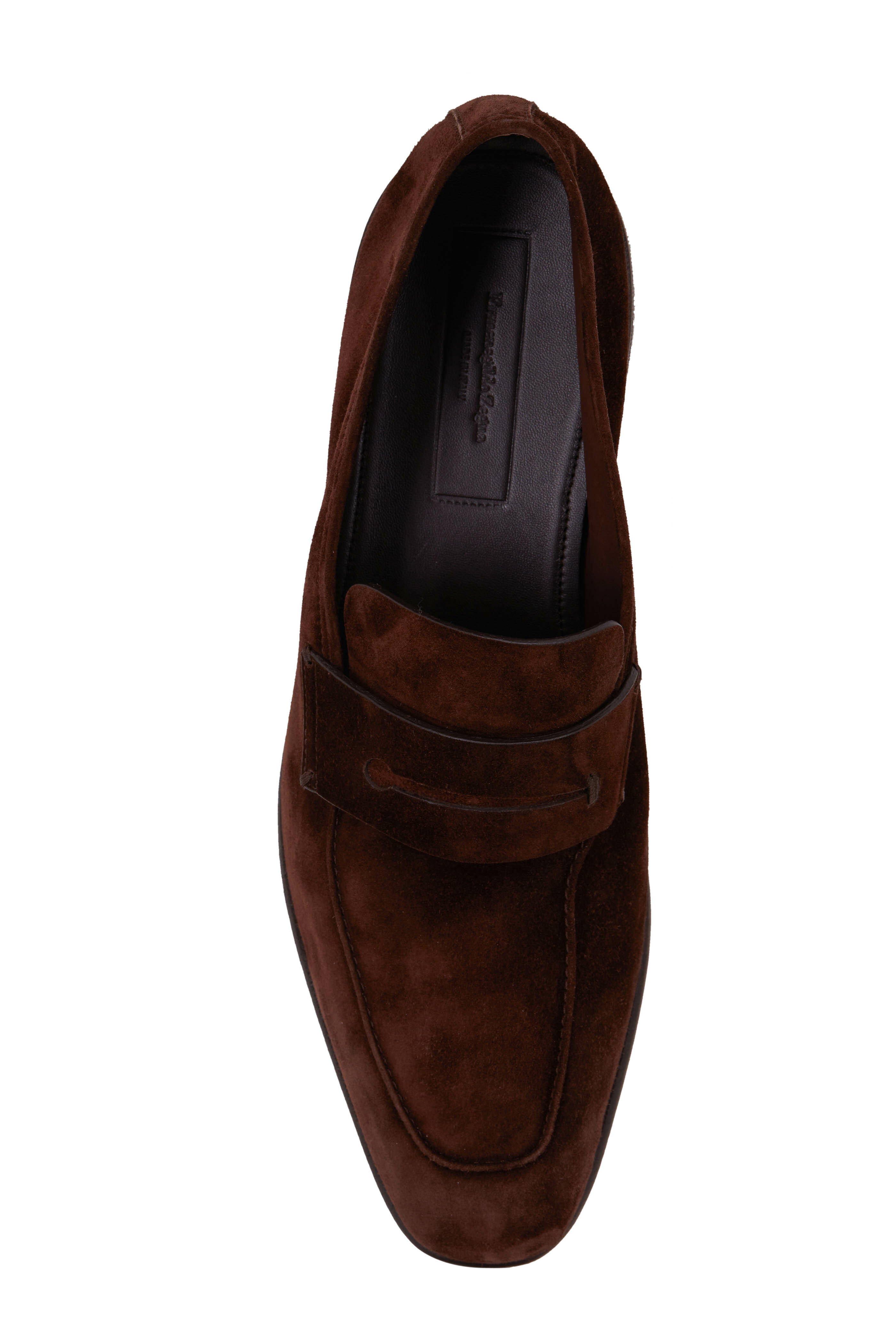 Ermenegildo Zegna Brown Suede Loafers NIB ERMENEGILDO ZEGNA Brown Suede Morris New Driver Shoe  main image 3