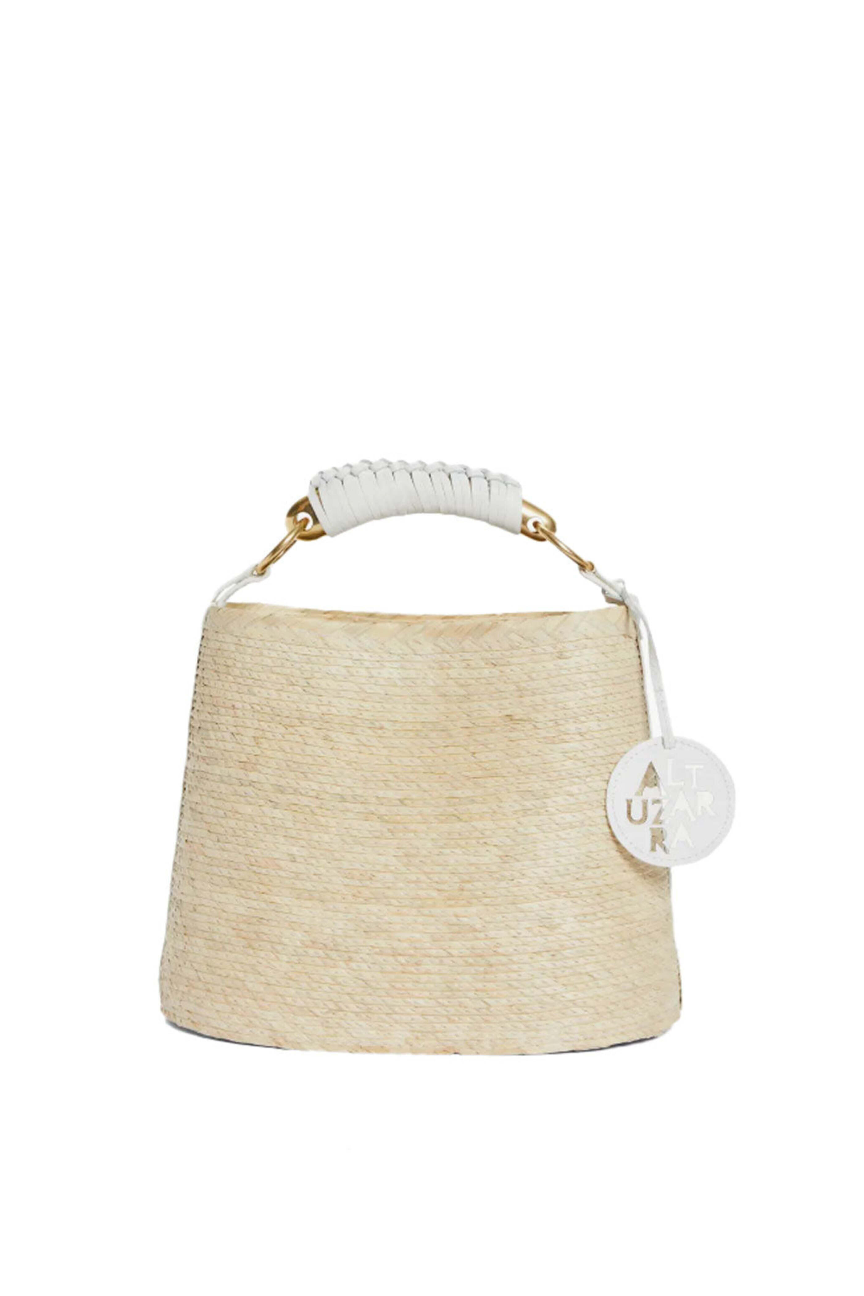 Altuzarra - Mini Watermill Metal Top Handle in Natural & White