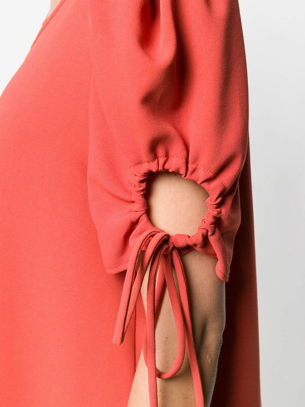 See by Chloé - Peppery Red Keyhole Sleeve Dress