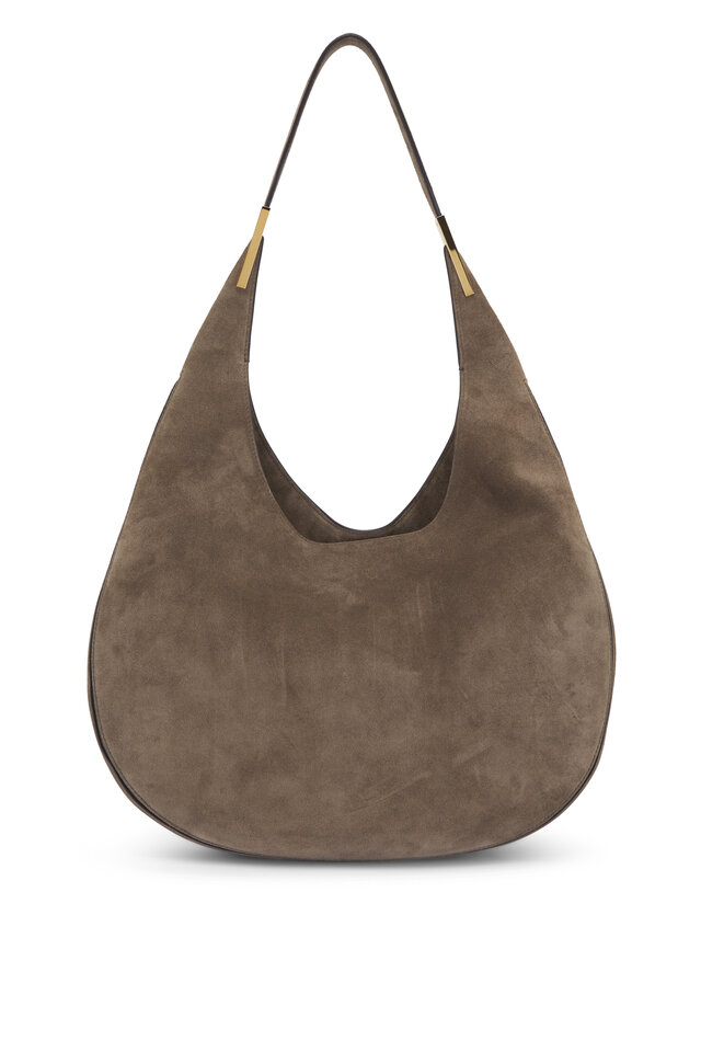 【関税&送料込】Valentino Garavani Brown Leather Large Go-Ho Valentino Garavani Brown Leather Large Go-hobo Shoulder Bag