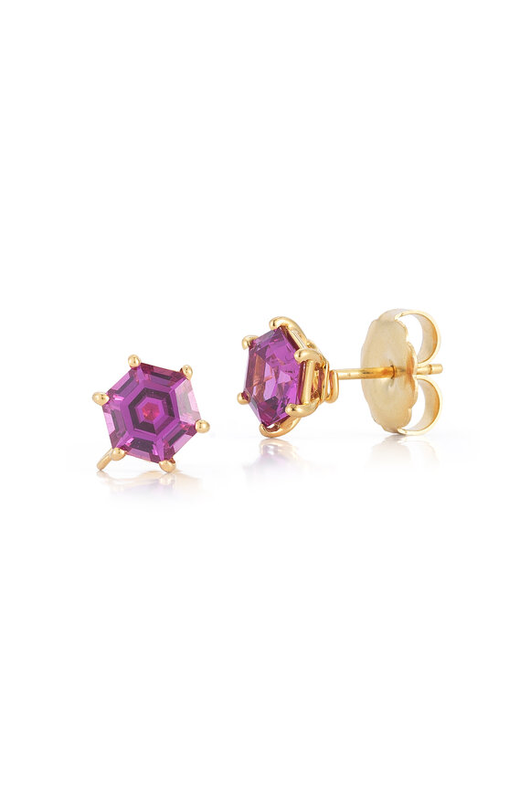 Paolo Costagli - Hexagonal Pink Sapphire Earrings