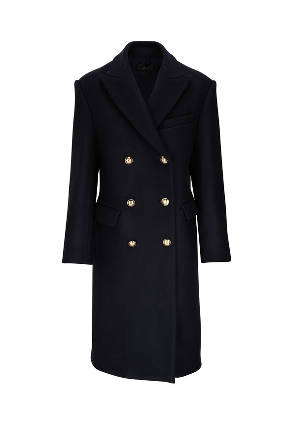 Nili Lotan Gaultier Midnight Double Breasted Coat 