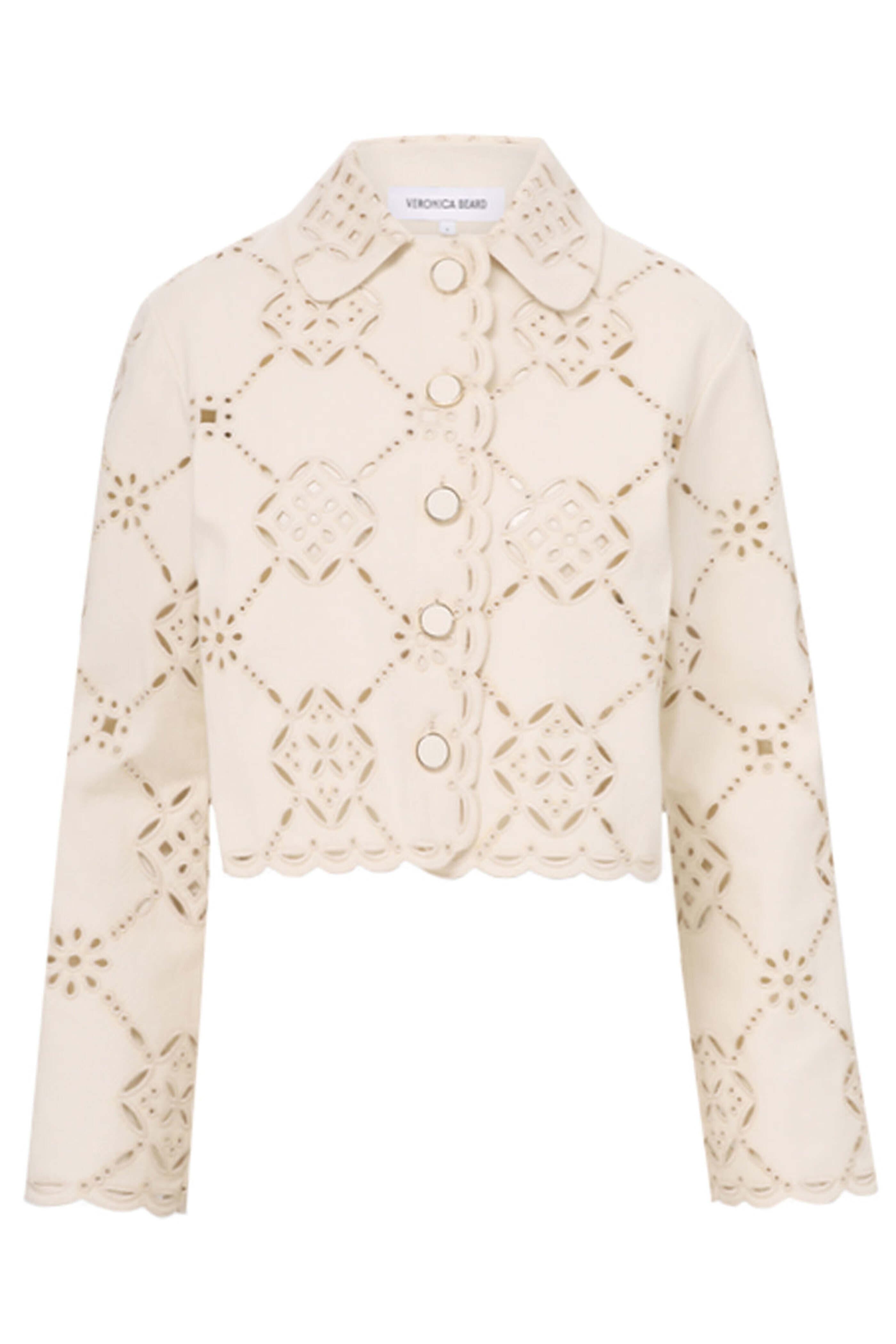 Veronica Beard - Ecru Eyelet Adelaide Jacket