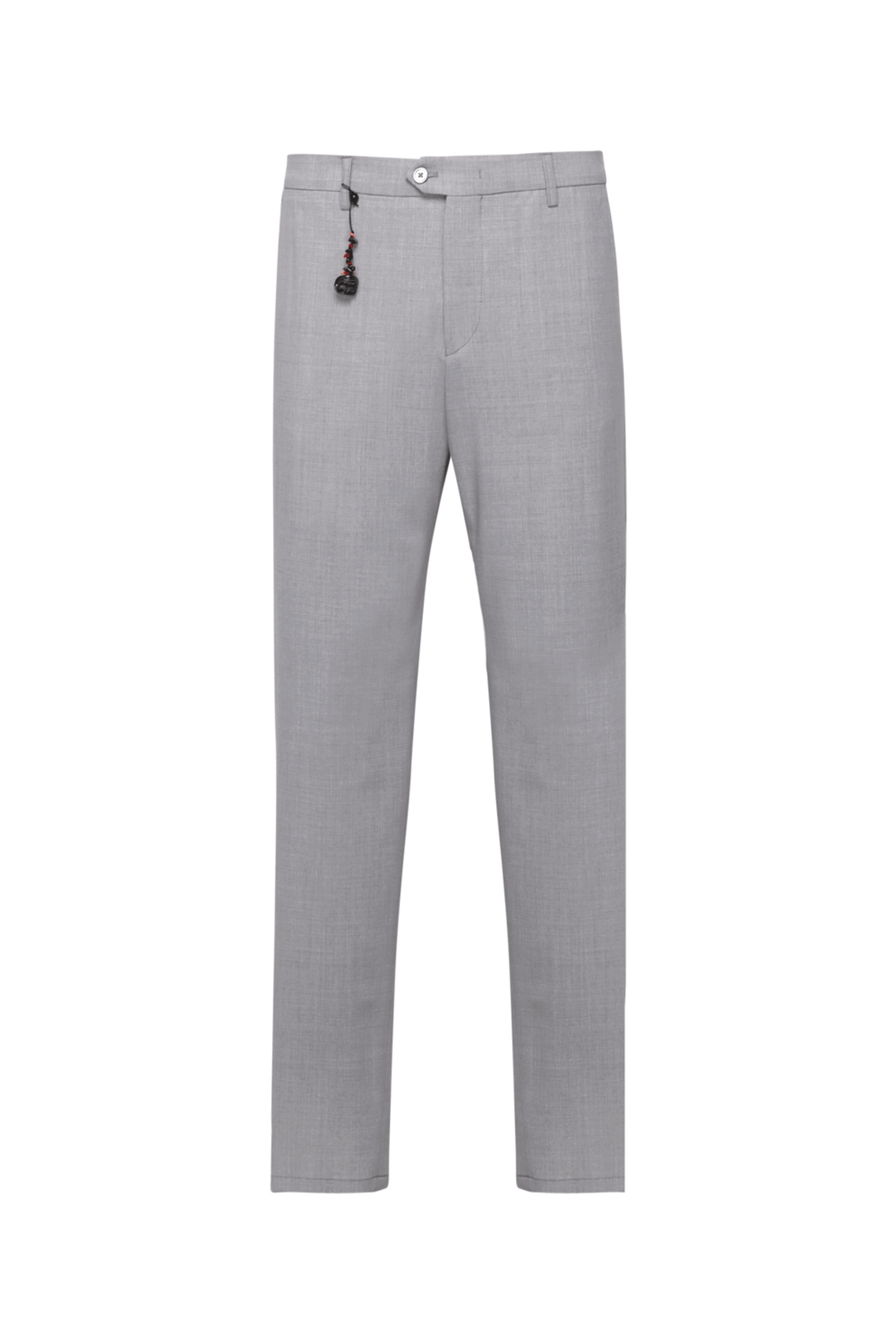 Marco Pescarolo - Pearl Gray Flat Front Dress Pant