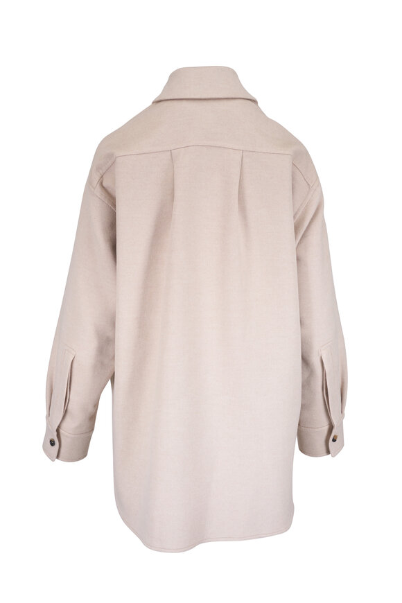 Loewe - Light Beige Mélange Wool & Cashmere Overshirt