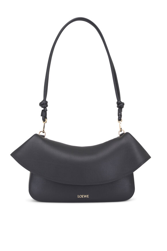 Loewe - Medium Ola Black Fold Over Chain Bag | Mitchell Stores