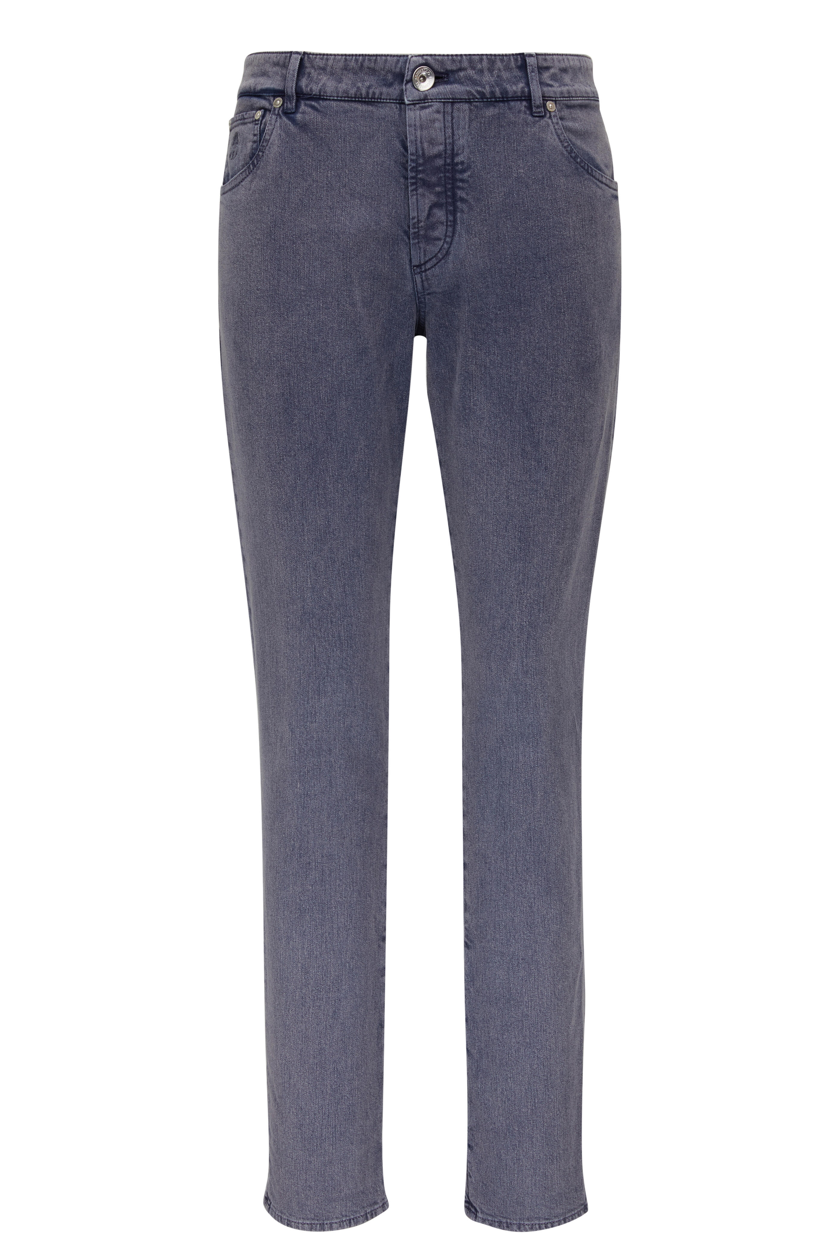 デニム・ジーパン BRUNELLO CUCINELLI Stone-washed flared jeans Blu Brunello Cucinelli - Dark Wash Skinny Fit Jean | Mitchell Stores