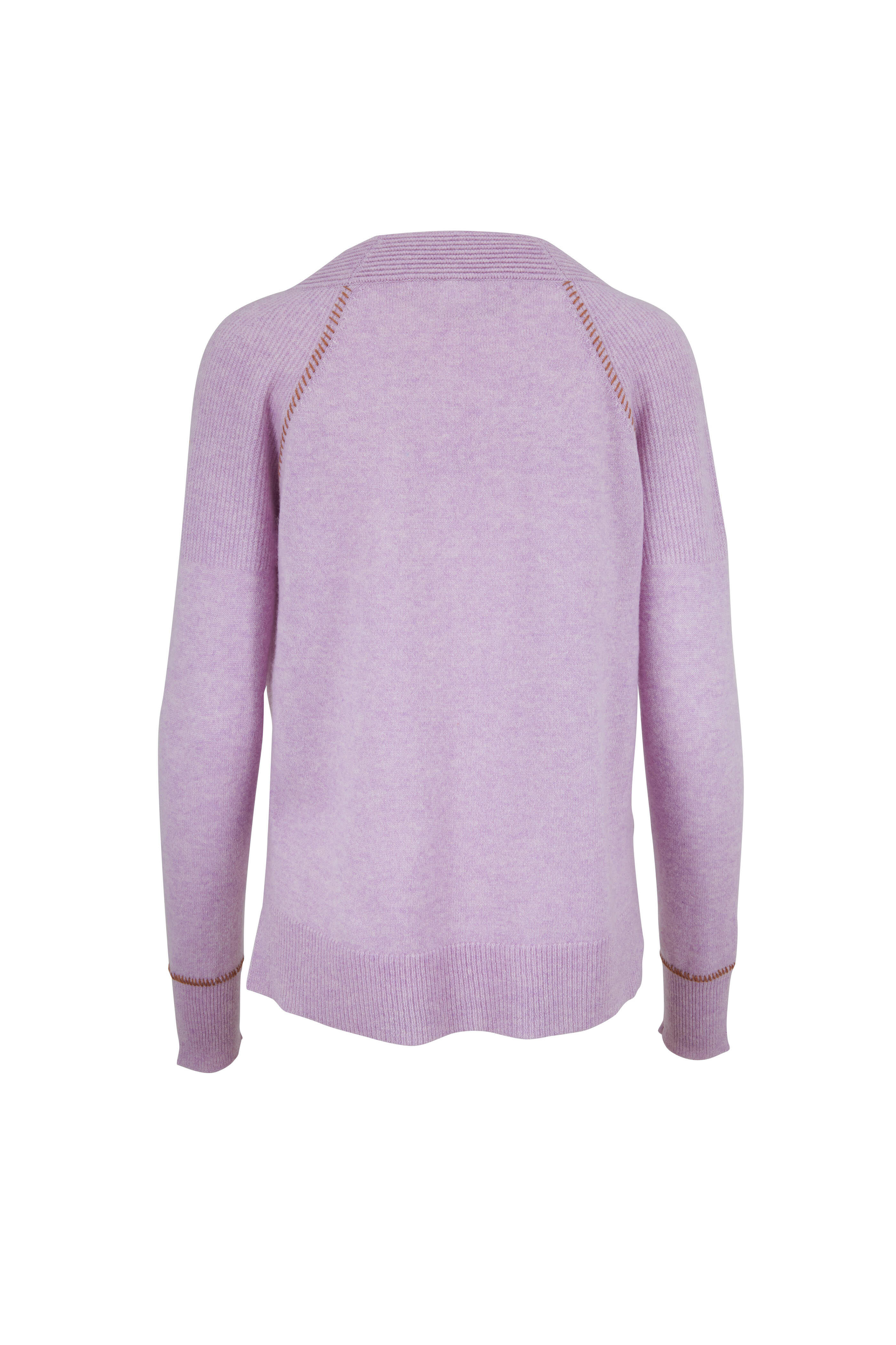 Veronica Beard - Preta Lilac Cashmere V-Neck Sweater display picture 3