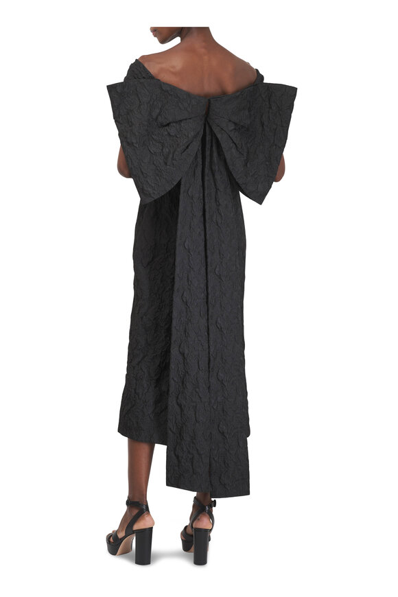 Erdem Black Embellished Jacquard Off-The-Shoulder Dress - view 4