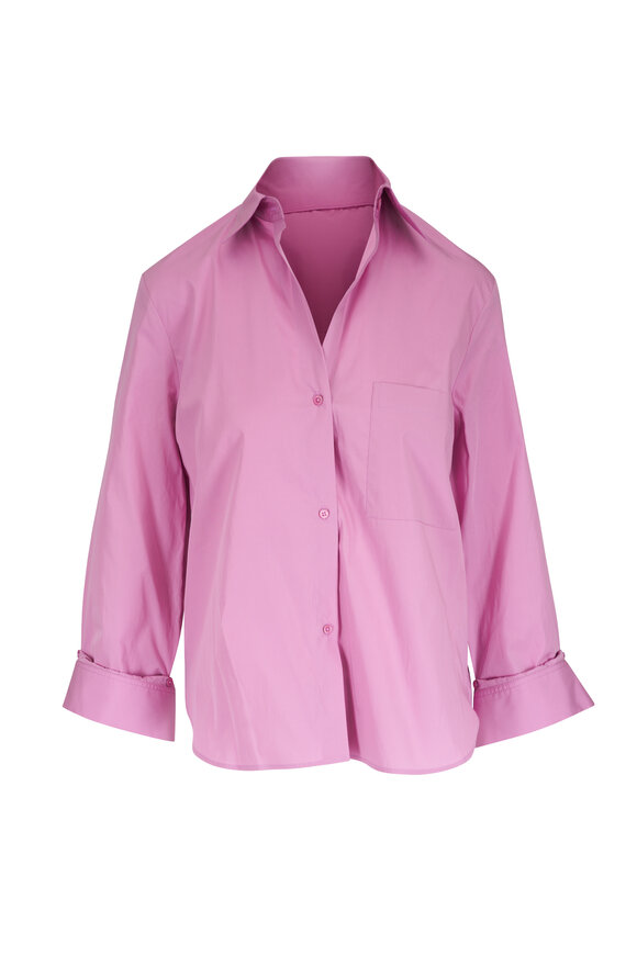 TWP Next Morning Lilac Cotton Button Up Shirt