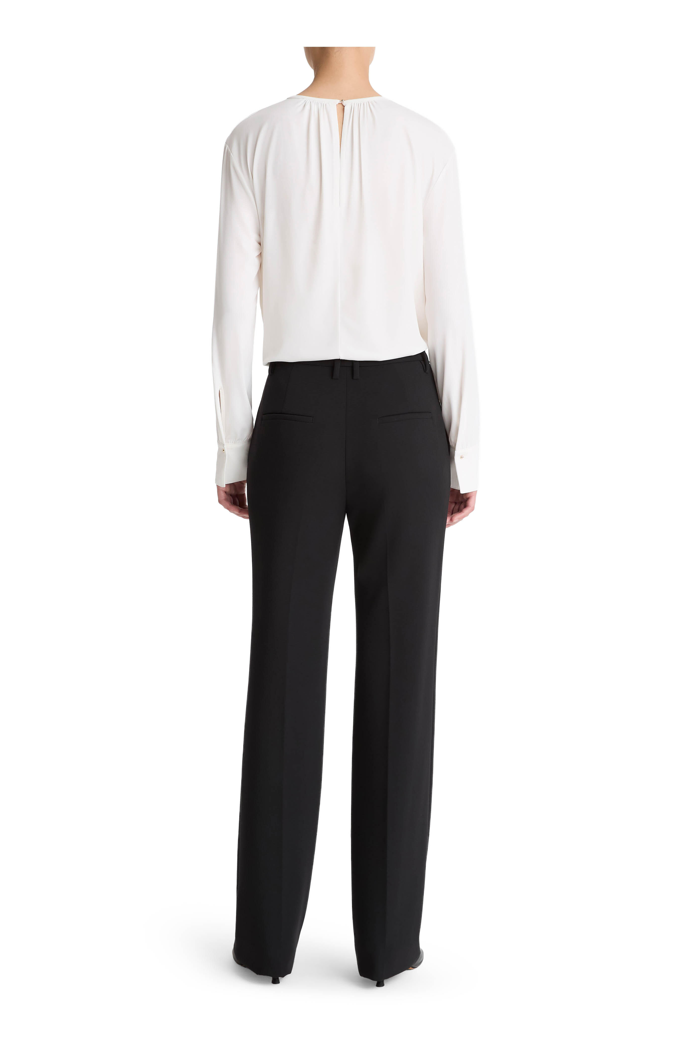 Vince - Black Mid-Rise Tailored Flare Pant