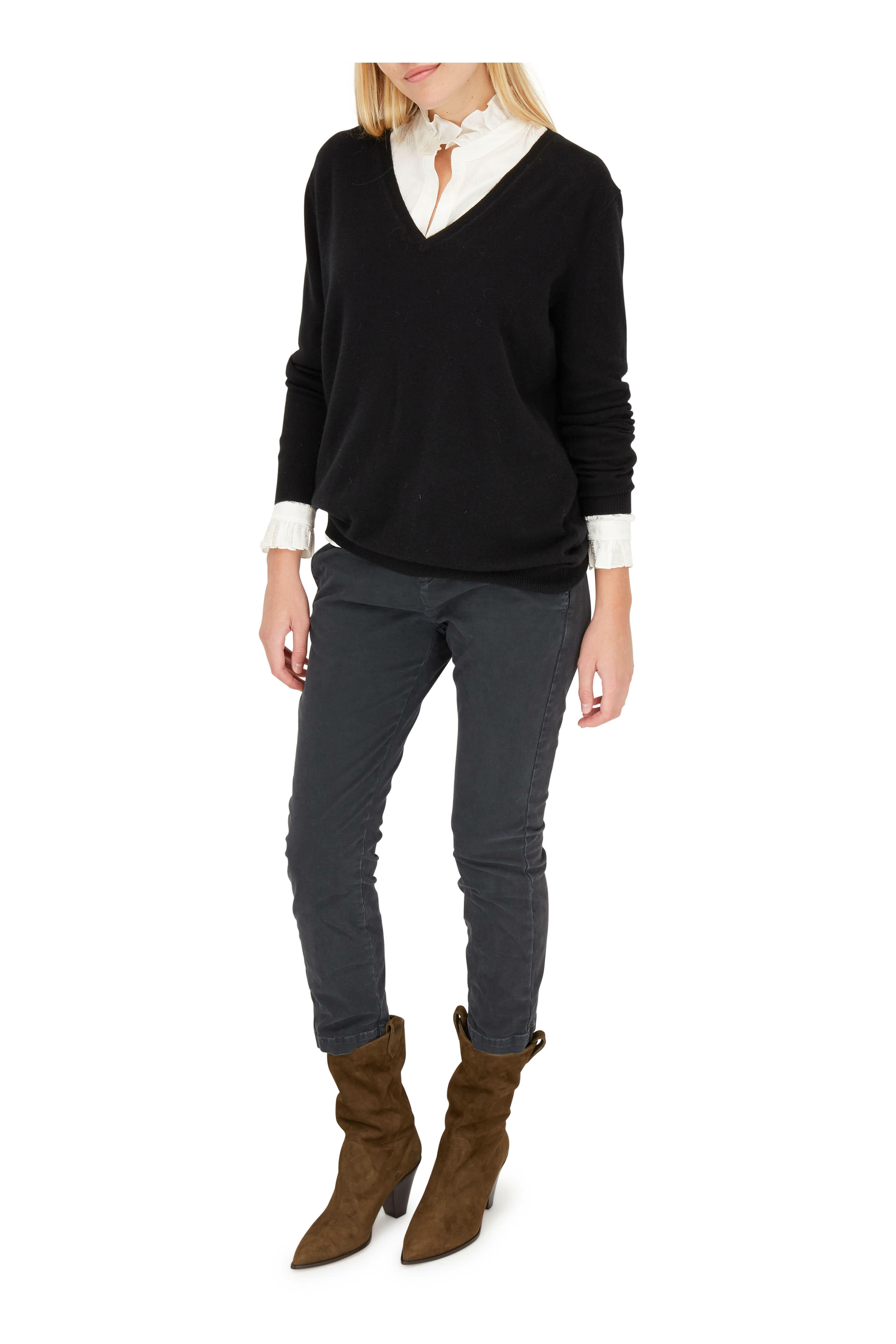 Aquazzura - Boogie Dark Moss Suede Cowboy Boot, 70mm