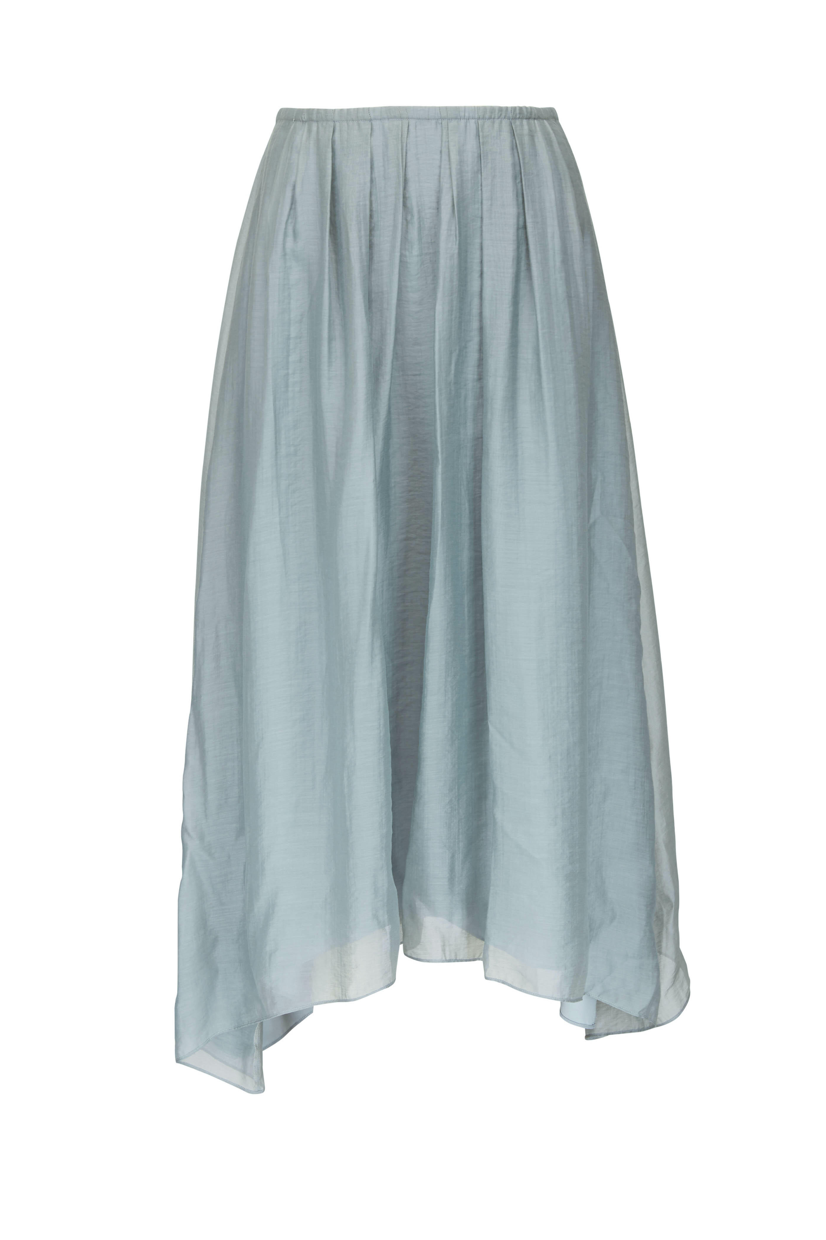 Vince - Sea Stone Gathered Pull-On Skirt