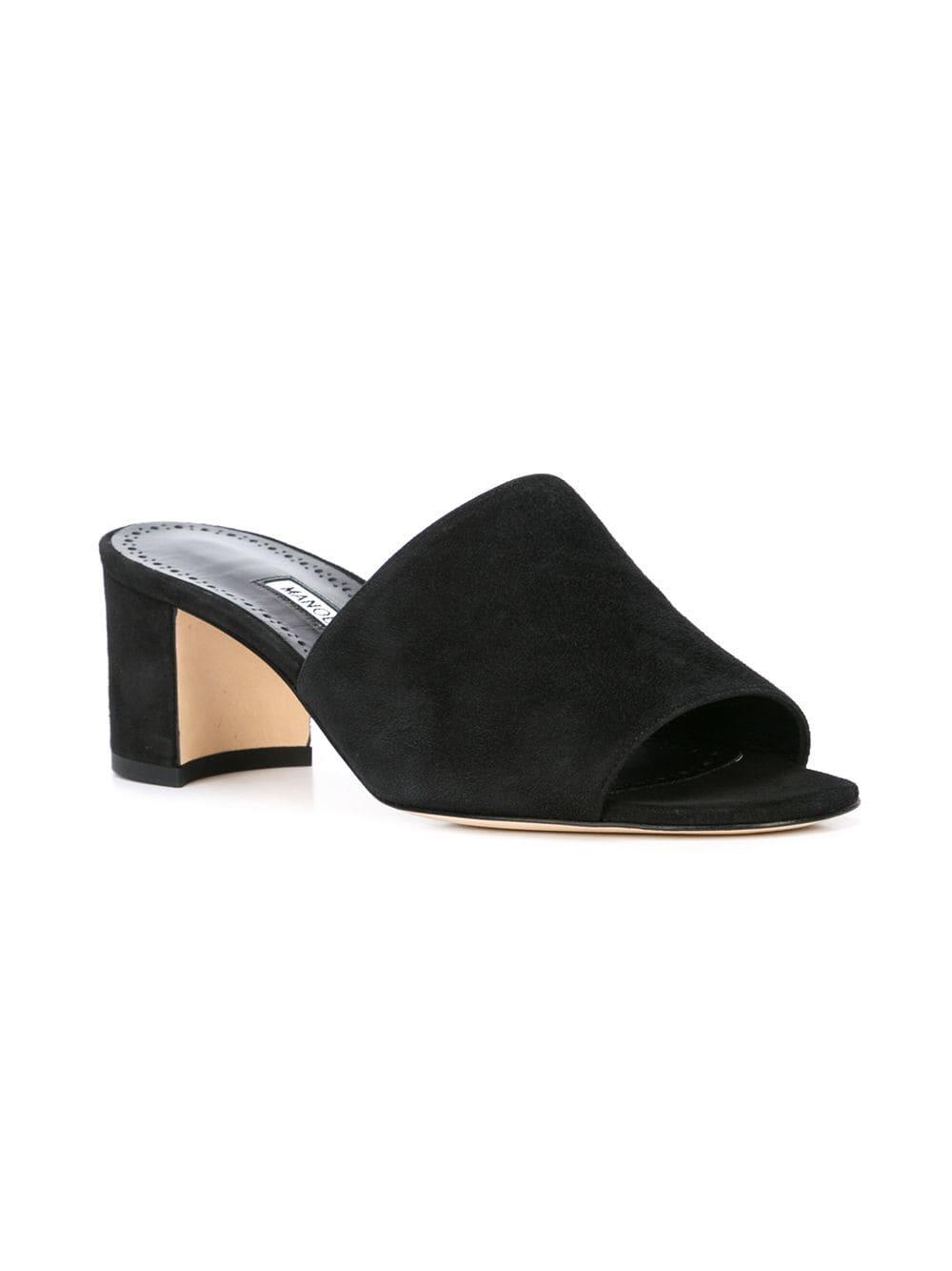 MANOLO BLAHNIK ブラックスエードミュール MANOLO BLAHNIK マノロブラニク MACULA スエード ミュール