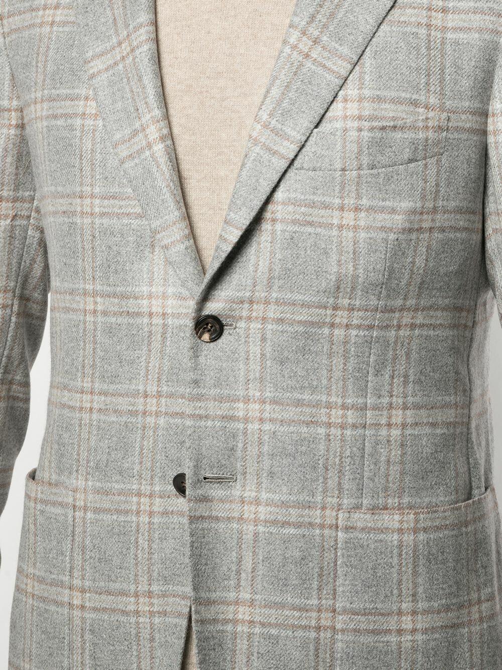 Kiton - Light Gray Plaid Cashmere Sportcoat | Mitchell Stores