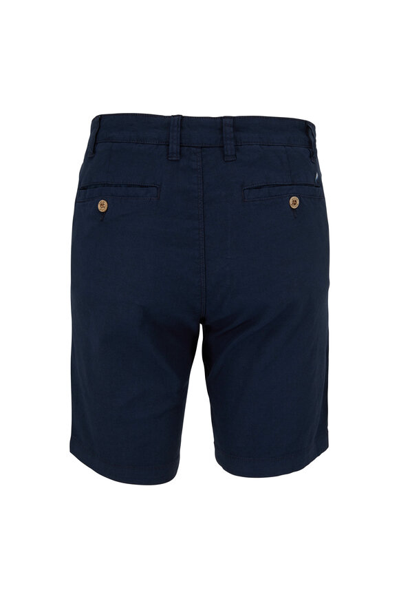 Tailor Vintage - Navy Blue Linen & Cotton Shorts