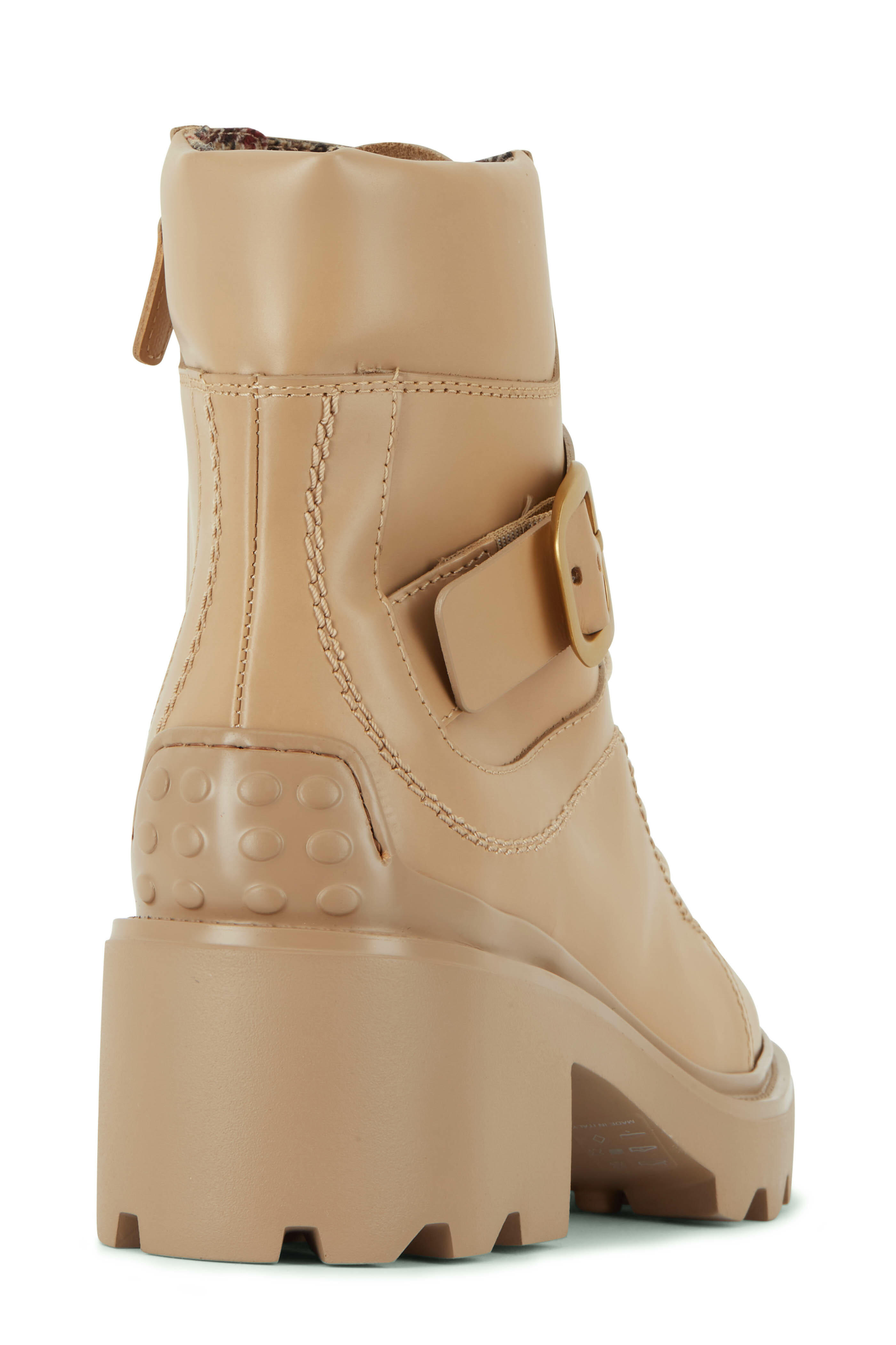 Tod's - Beige Leather Lace Up Combat Bootie, 60mm