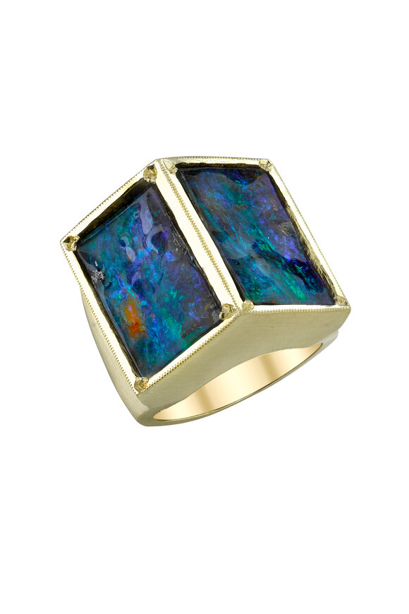 Irene Neuwirth - Yellow Gold Boulder Opal Ring