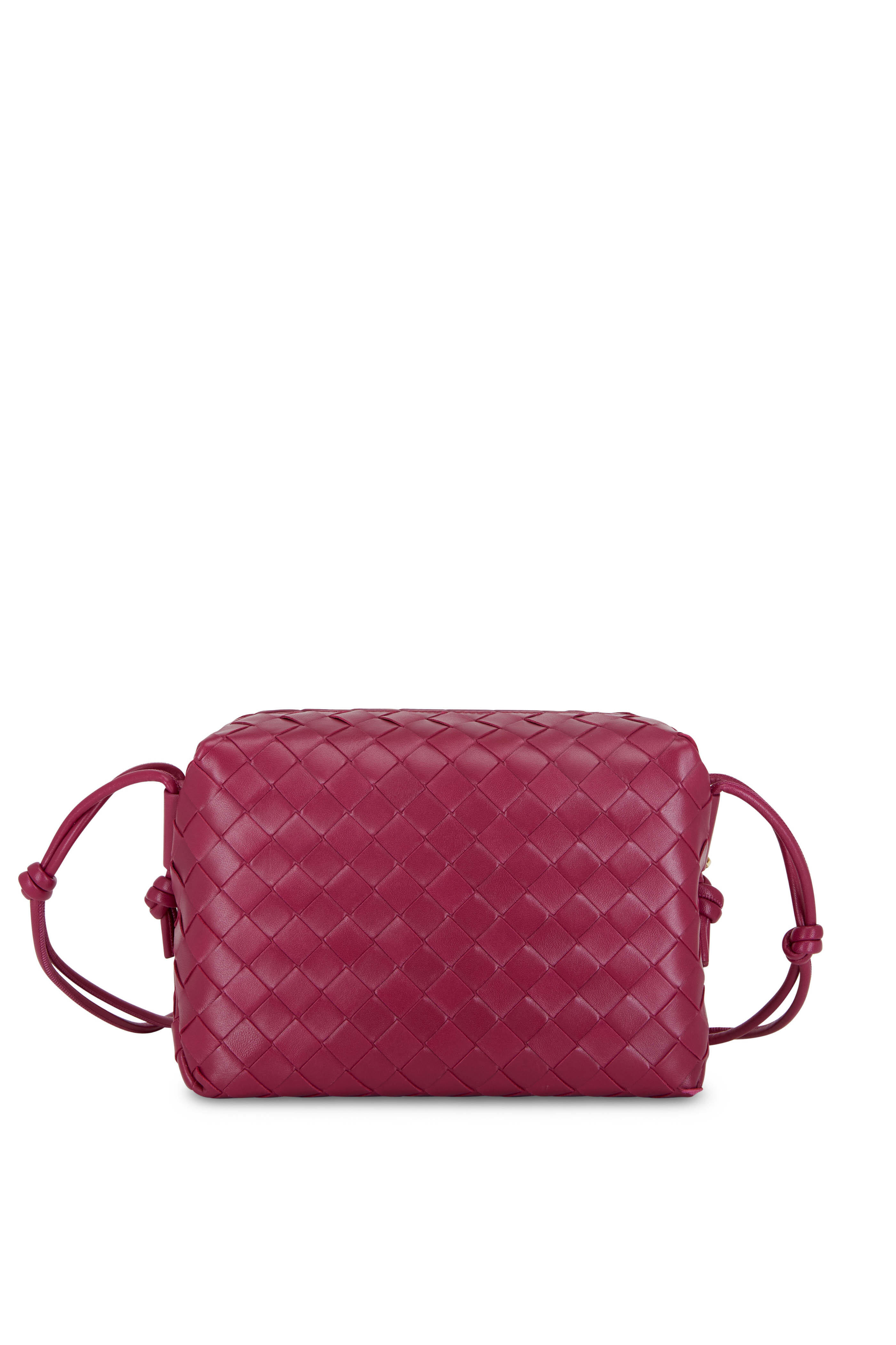 Red Bottega Veneta Intrecciato Nodini Crossbody Bag