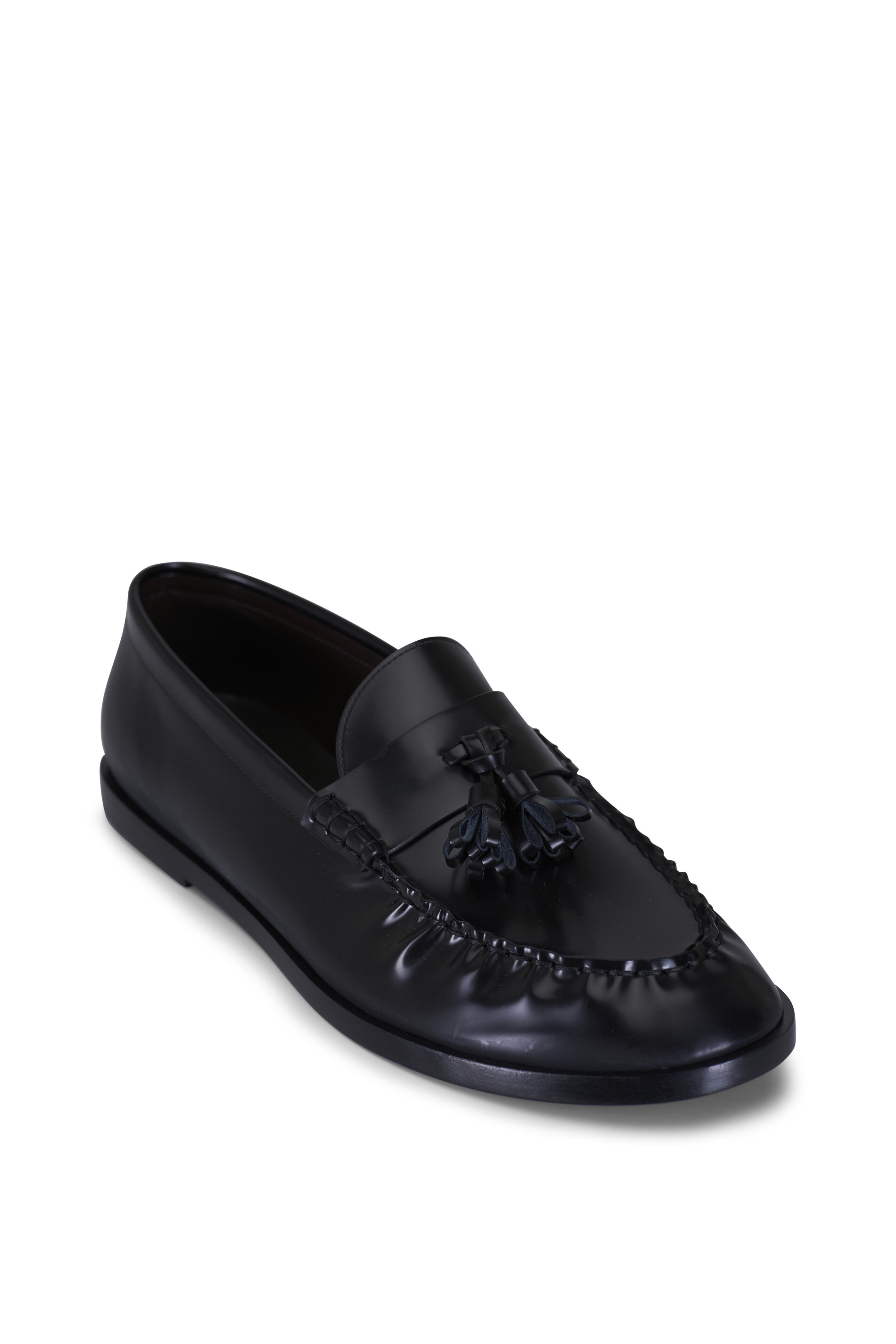 The Row - Men's Black Tassel Leather Loafer