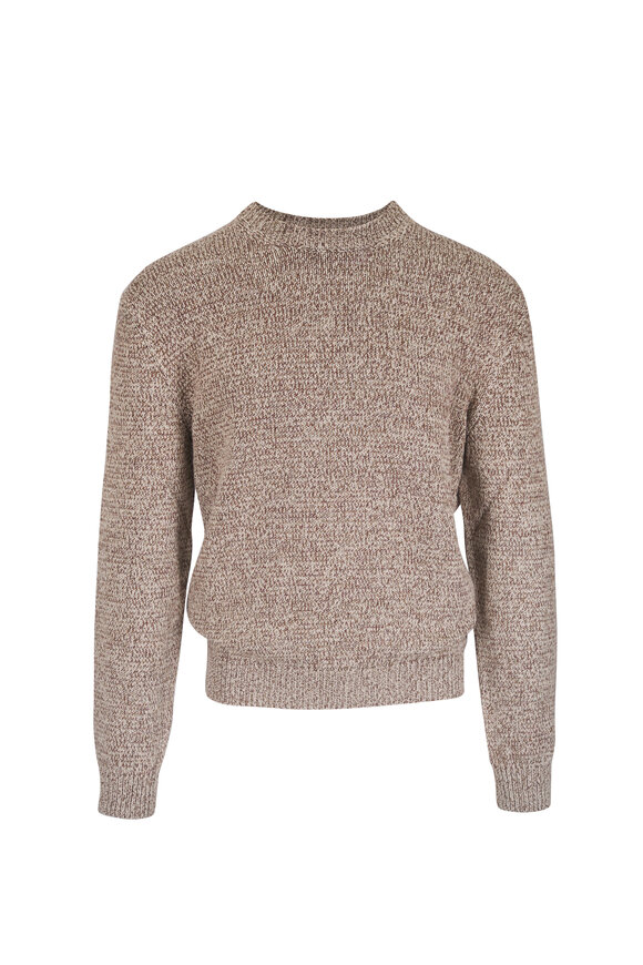 Loro Piana Cocoa Iris Cotton Crewneck Sweater - view 1