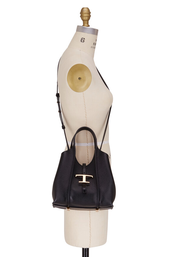 Tod's - Timeless Mini Black Leather Shopping Tote