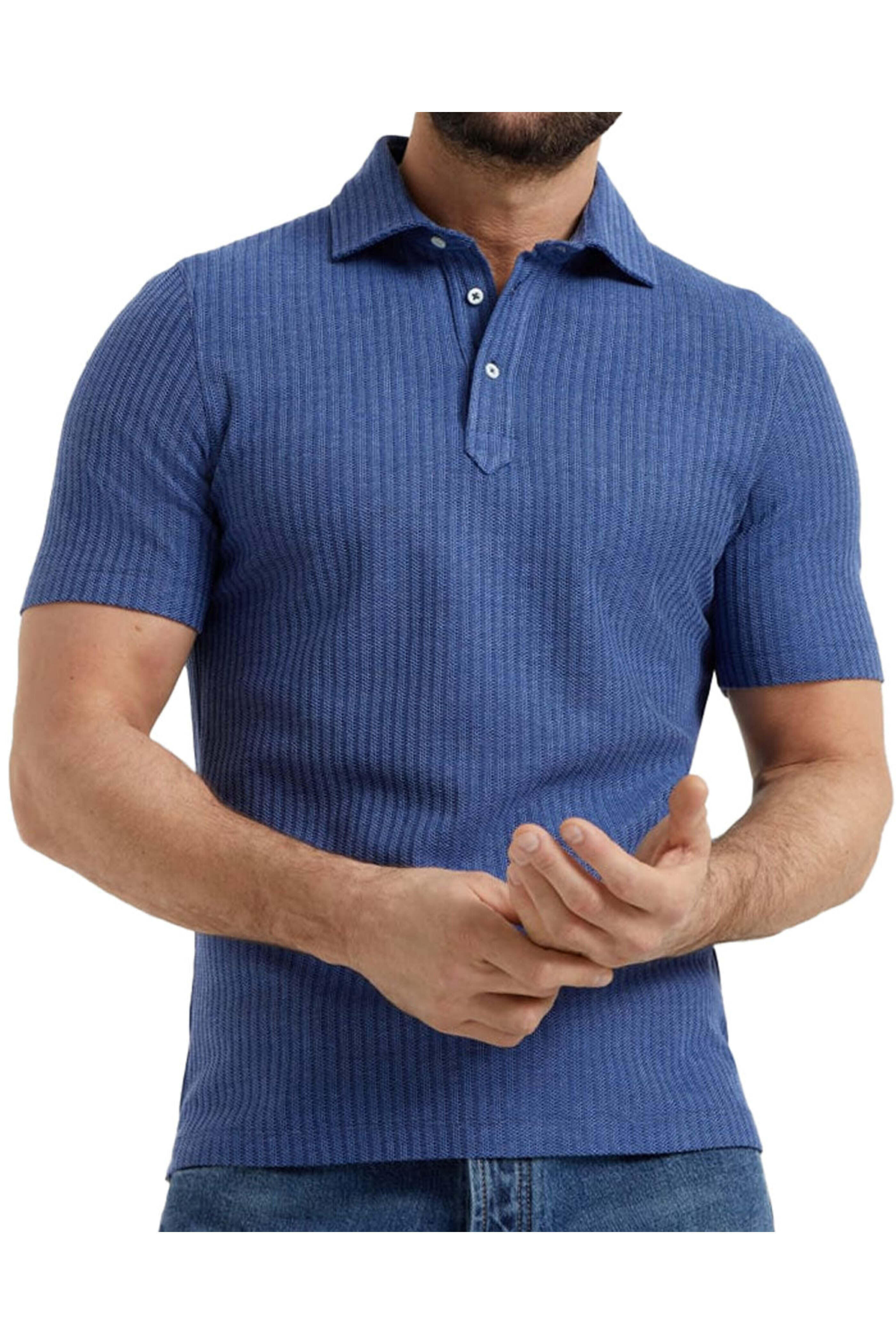 Brunello Cucinelli - Blue Jersey Sportshirt