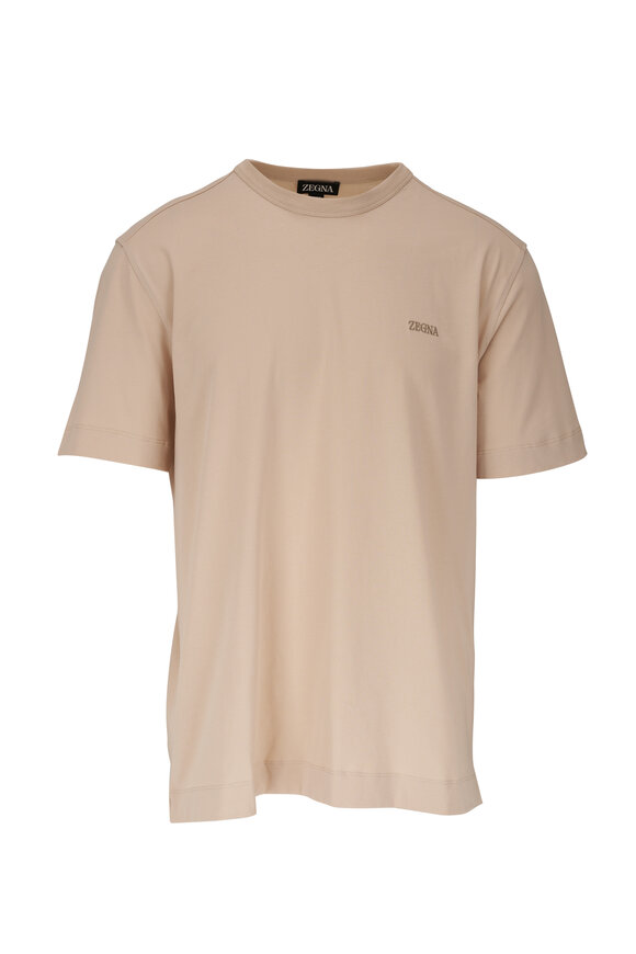 Zegna - Light Beige Cotton T-Shirt