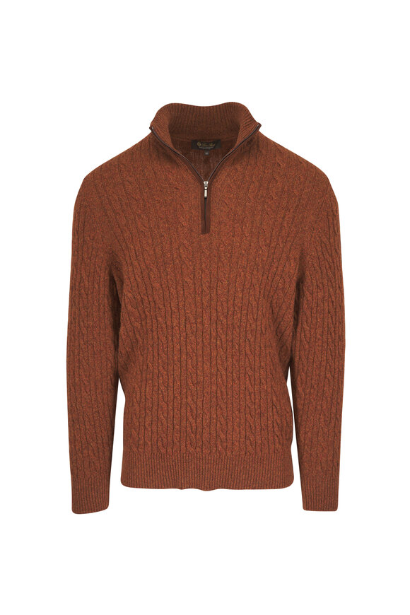 Loro Piana Treccia Burning Embers Baby Cashmere Sweater - view 1