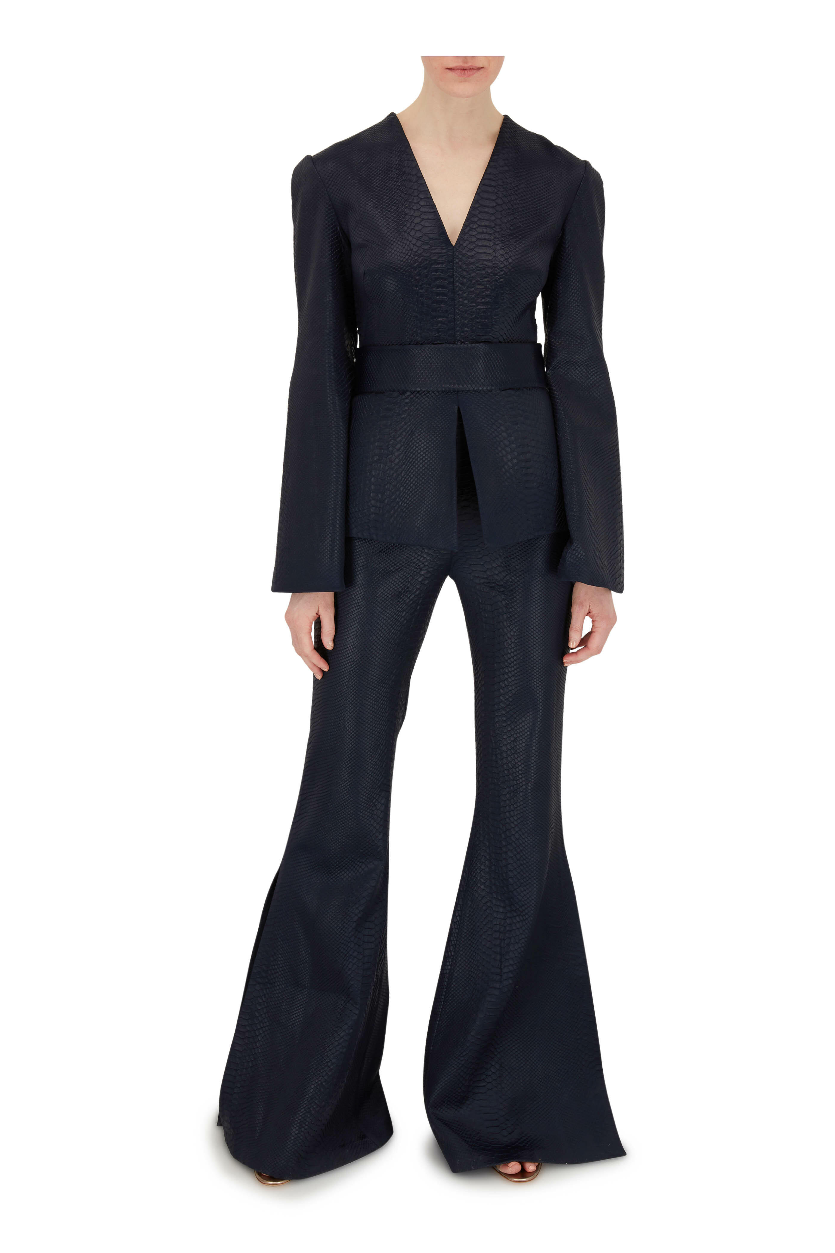 Manolo Blahnik - Scolto Gold Nappa & PVC Mule, 90mm