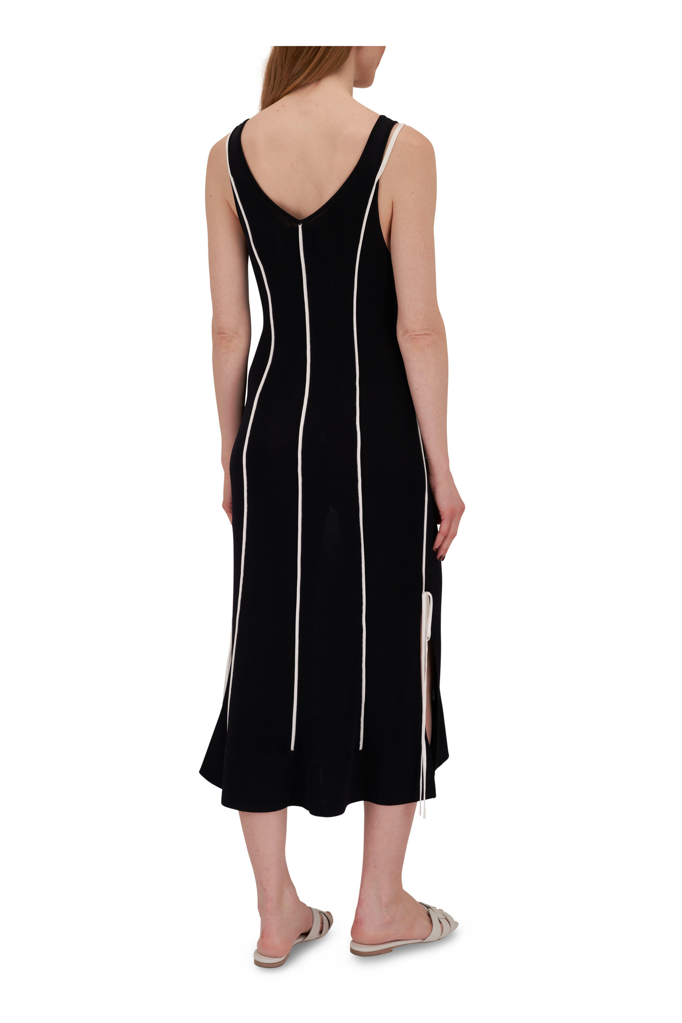 3.1 Phillip Lim - Midnight & White Piping Knit Dress
