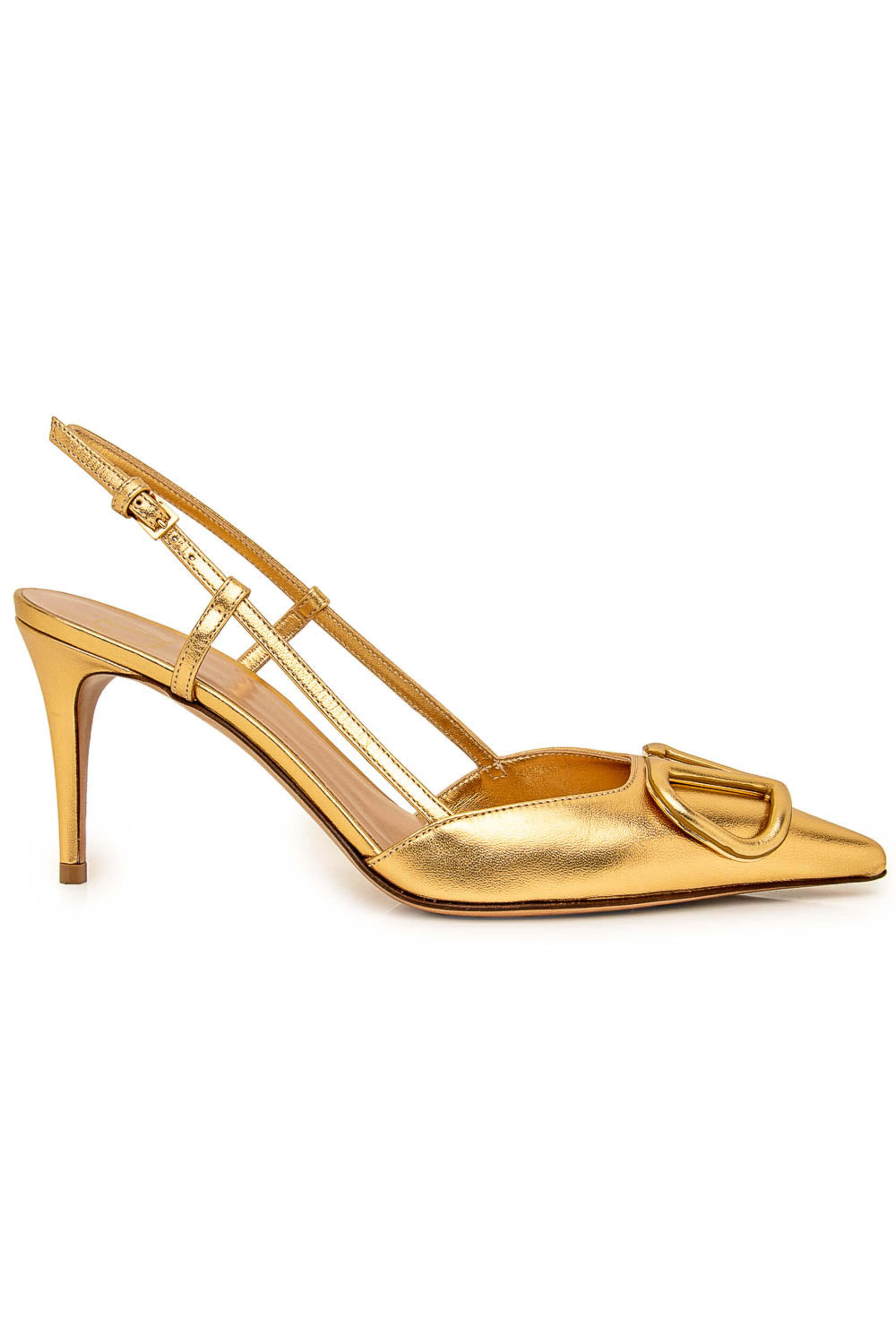 Valentino Garavani - VLogo Slingback Pump in Gold