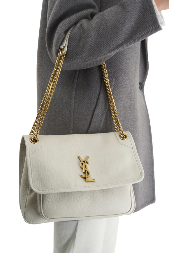 Saint Laurent - Medium Niki Crema Soft Bone Leather Shoulder Bag