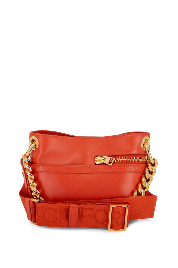 Tom Ford - Avery Mango Leather Small Chain Shoulder Bag