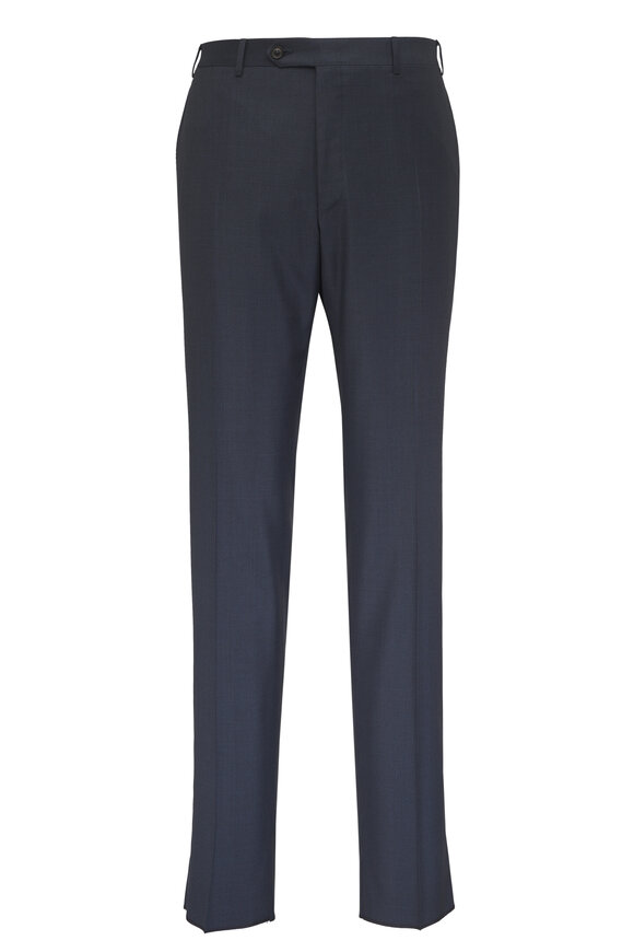 Canali Aqua Blue Tonal Glen Plaid Wool Suit - view 4
