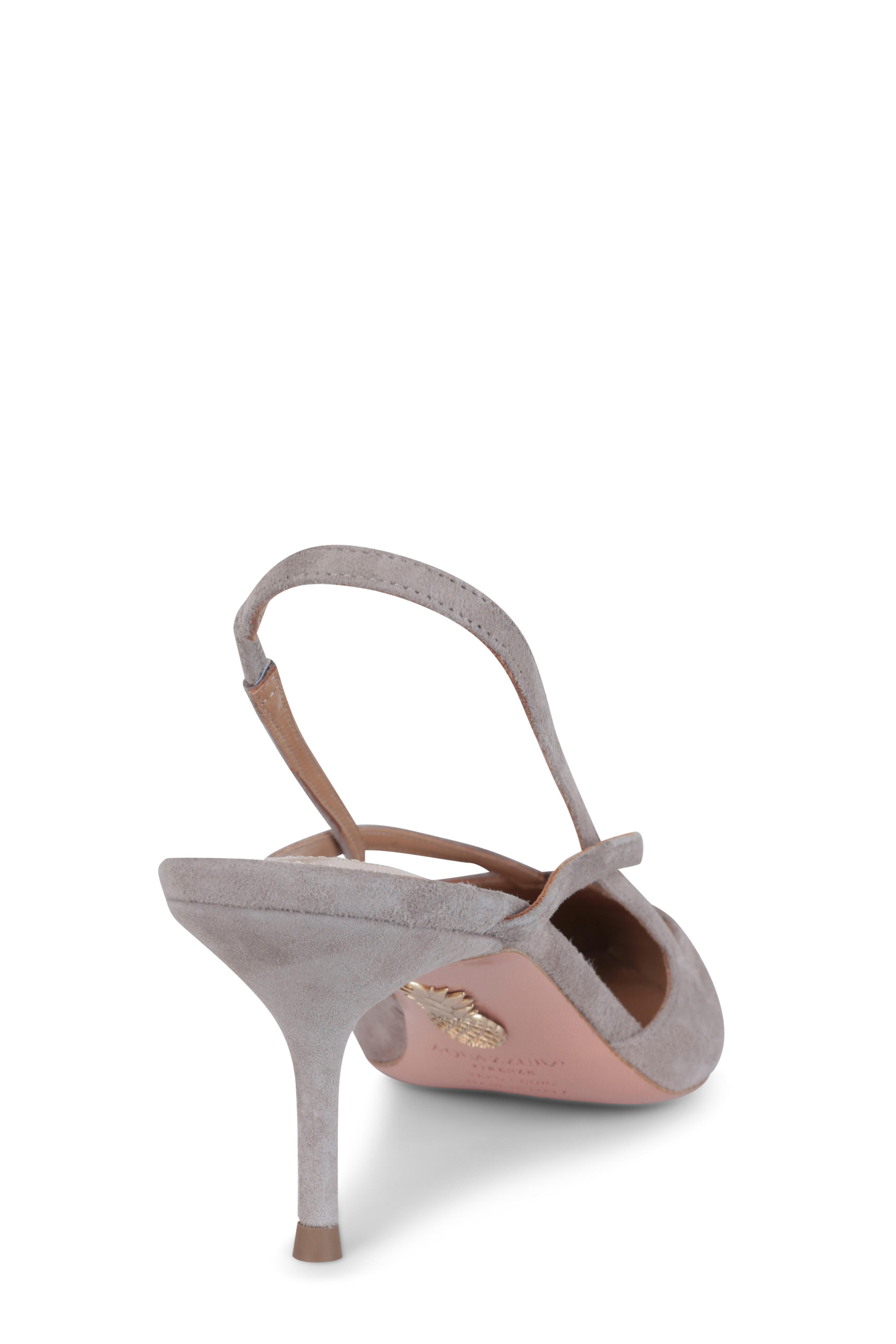 Grey 2024 suede slingbacks