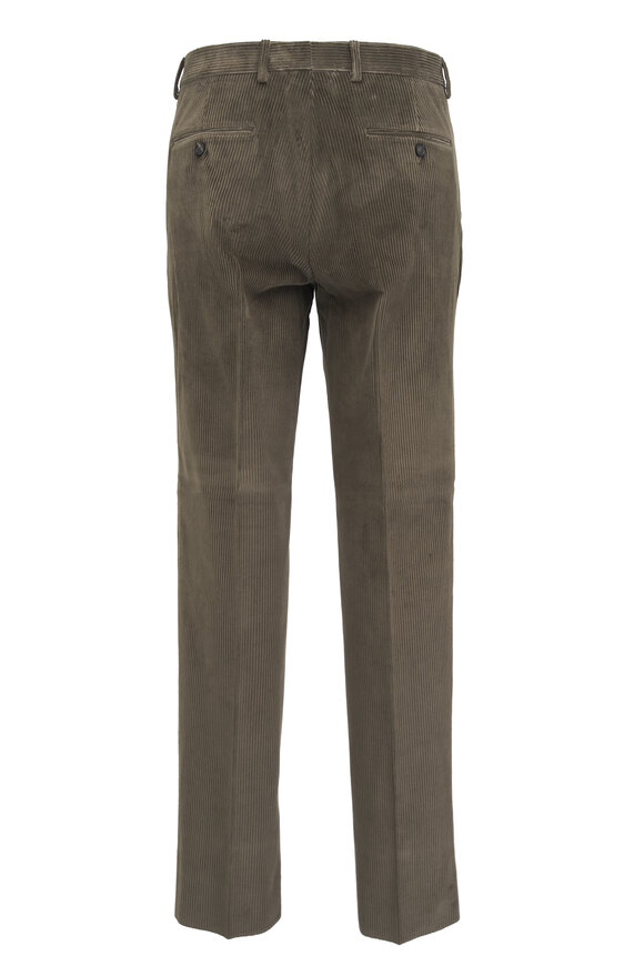 Loro Piana Jarno Forrest Green Soft Corduroy Pant - view 2
